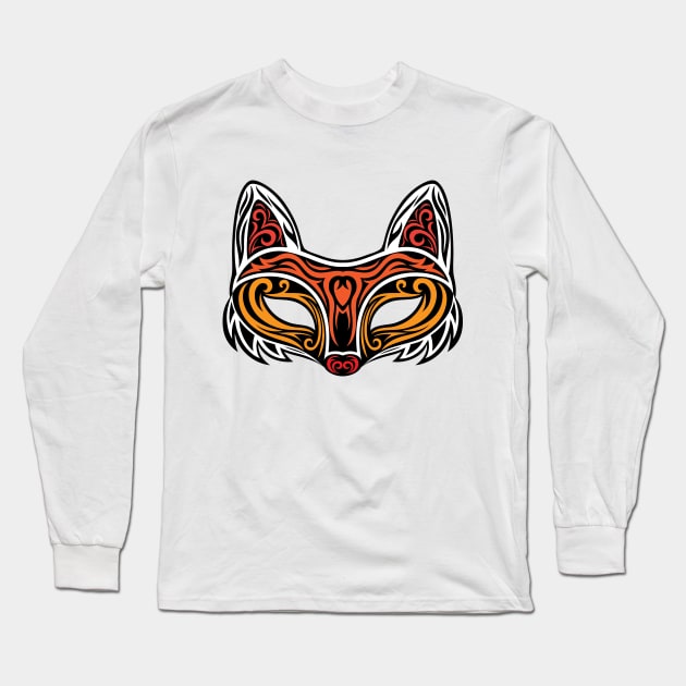 Fox Mask Long Sleeve T-Shirt by martinussumbaji